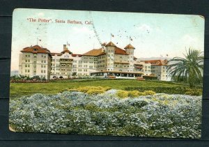 USA 1909 Color Postal Card Used Franked 1c The Potter Santa Barbara CA 9912