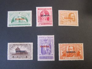 Samoa 1920 Sc 136-141 set MH