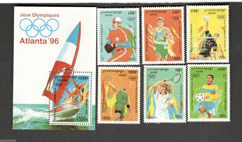 1996 Cambodia SC #1478-93 Atlanta Olympics MNH stamps