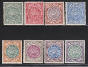 Antigua Scott #'s 31 - 38 Set VF mint LH with nice color scv $ 187 ! see pic !