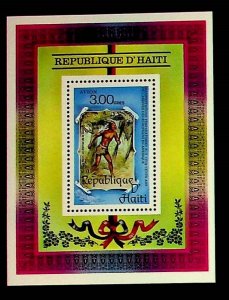 HAITI Sc 819(NOTE) NH SOUVENIR SHEET OF 1986 - INDIAN TRIBE