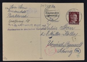 KZ - MAIL, THREE POSTCARDS THERESIENSTADT, ALL TO SWITZERLAND - Very Rare