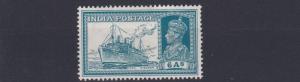 INDIA  1937     SG  256       6A  TURQUOISE GREEN      MH  