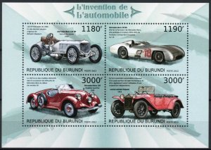 Burundi 2012 MNH Cars Stamps Automobiles Mercedes Benz Lancia Lambda 4v M/S