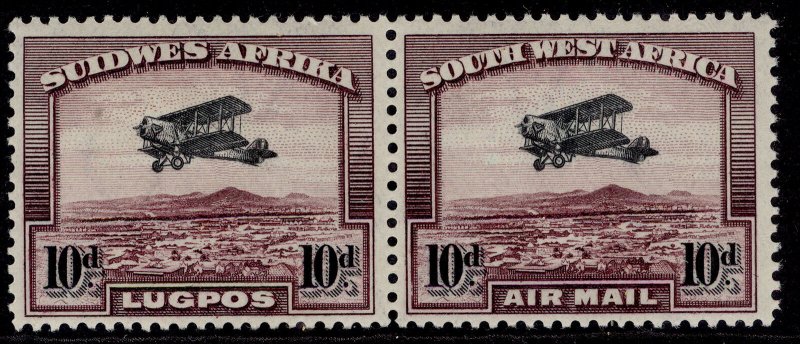 SOUTH WEST AFRICA GV SG87, 10d black & purple-brown, LH MINT. Cat £55.
