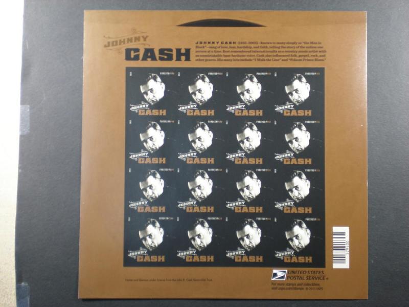 US Scott # 4789, 'Johnny Cash', Imperf/No Die Cuts, MNH