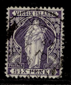 BRITISH VIRGIN ISLANDS QV SG47, 6d dull violet, FINE USED. CDS