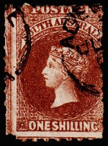 South Australia Scott 26 (1863) Used F, CV $35.00 M