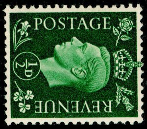 SG462a ½d green M MINT. WMK SIDE