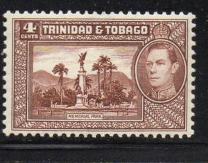 Trinidad & Tobago Sc 53 1938 Memorial Park & George VI stamp mint