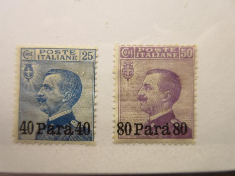 ITALY Offices in Turkish Empire General Issue Sc 3 & 4 MINT HINGED Cat $9.75