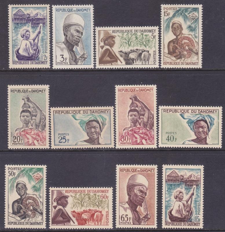 Dahomey 160-71 MNH 1963 Various African Scenes Full 12 Stamp Set Very Fine