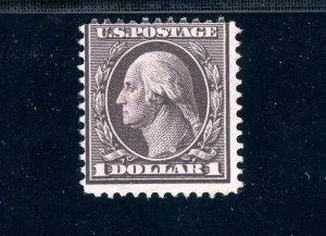 USAstamps Unused FVF US 1909 $1 Washington Scott 342 NG