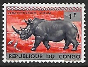 Congo Democratic Republic # 480 - Black Rhino OVPT - used.....{KlBl21}
