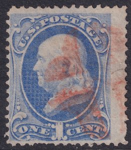 #134 Used, Fine+, Rare orange cancel, 1 short perf (CV $200 - ID39360) - Jose...