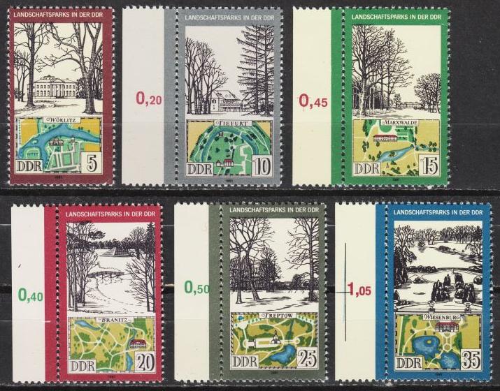 East Germany - 1981 Views  Sc# 2187/2192 - MNH (8938)