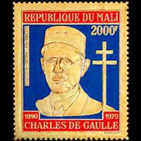 MALI 1971 - Scott# C114 De Gaulle Gold Set of 1 NH