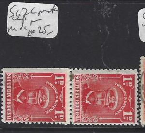 SOUTHERN RHODESIA  (P1310B)  KGV 1D COIL PASE UP PR  SG 2C   MOG