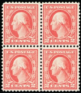 461, Mint VF NH RARE 2¢ Block of Four With PFC Certificate CV $1300 Stuart Katz