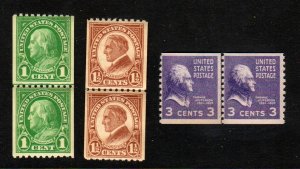 #604 605 842 Joint Line Pairs MNH OG VF CV $22 ⭐⭐⭐⭐⭐