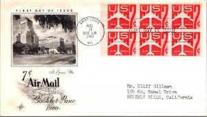 FDC 1960 SC #C60a Artcraft Cachet - St Louis, Mo - Booklet Of 6 - F77097