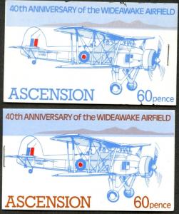 ASCENSION Sc#309-310 Booklets of 4 each 1982 Wideawake Airport OG Mint NH