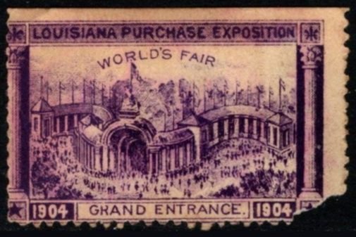 1904 US Poster Stamp St Louis World's Fair Louisiana Purchase