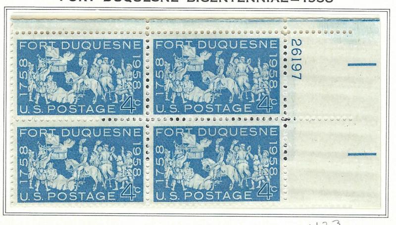 United States  Plate  Block  mnh SC  1123