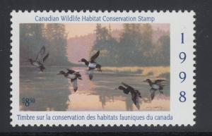 Canada Uni FWH14 MNH. 1998 $8.50 Ringnecked Ducks, Hunting Permit Stamp, VF