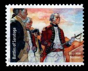 5977j - (73c) - Battlefields Saratoga #1 Used single off paper