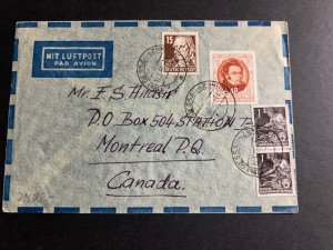 1961 East Germany DDR Airmail Cover Dessau to Montreal Quebec Canada