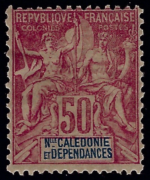 New Caledonia #54 Mint F-VF Typical creases SCV$67.50...French Colonies are Hot!