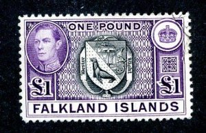 1938 Falkland Sc #96 used cv.$75 ( 9008 BCXX5 )