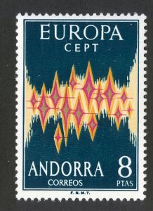 SPANISH ANDORRA 62 MNH SCV $45.00 BIN $27.50 EUROPA