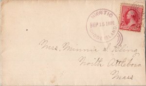 United States Rhode Island Niantic Rhode Island 1891 violet cds, target  1873...