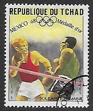 Chad # 195 - Golden Medal, Welterweight Boxing - used.....{KlGr}