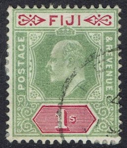 FIJI 1903 KEVII 1/- WMK CROWN CA USED