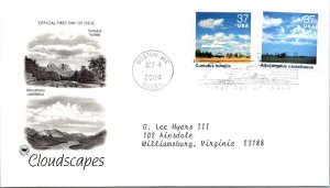 FDC 2004 SC #3878 Cumulus H.  & Altocumulus C -  Boston MA - Pair - J3147