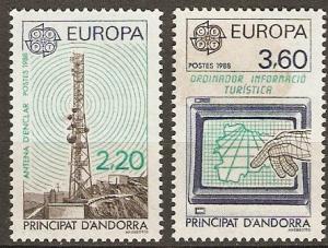 Andorra 363-4 Mi 390-1 MVLH Comp. 1988 SCV $7.25