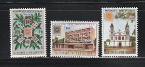 St Thomas and Prince Islands 404-406 Set MNH Stamps On Stamps