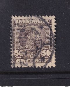 Denmark 1904-5  King Christian IX  50 o Used thin 15425