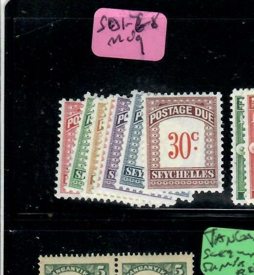 SEYCHELLES  (PP2108BB)  POSTAGE DUE  SG D1-6,  D8  MOG