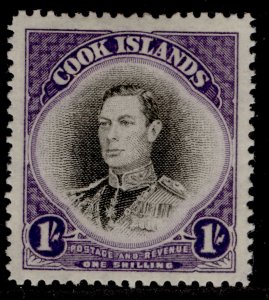 COOK ISLANDS GVI SG127, 1s black & violet, LH MINT.