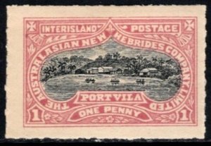 1887 Australia New Hebrides Company Port Vila Private Local Post 1 Penny Unused