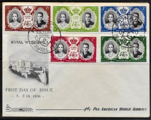 Monaco Sc. #366-70 First Day Cover VF