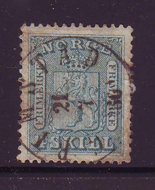 Norway Sc 8 1863 4 sk Coat of Arms Lion stamp used