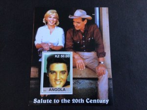 Elvis Presley Marilyn Monroe 2002 Angola   Stamp Sheet R38486