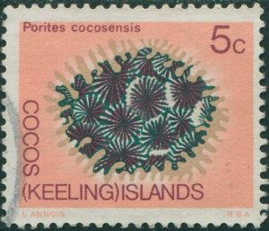 Cocos Islands 1969 SG12 5c Porites Coral FU