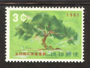 Ryukyu Islands Scott 88 MNHOG - 1961 Make the Ryukyus Green - SCV $1.75