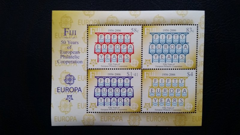 50th anniversary of EUROPA stamps - Fiji - 1x Bl perforated ** MNH